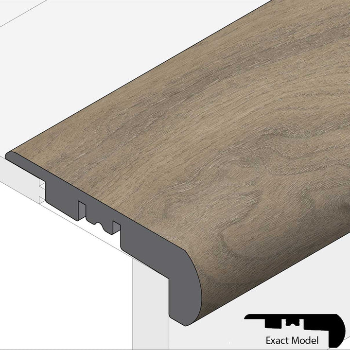 Allure Almond Honey Aspen Overlap Rounded Stair Nose