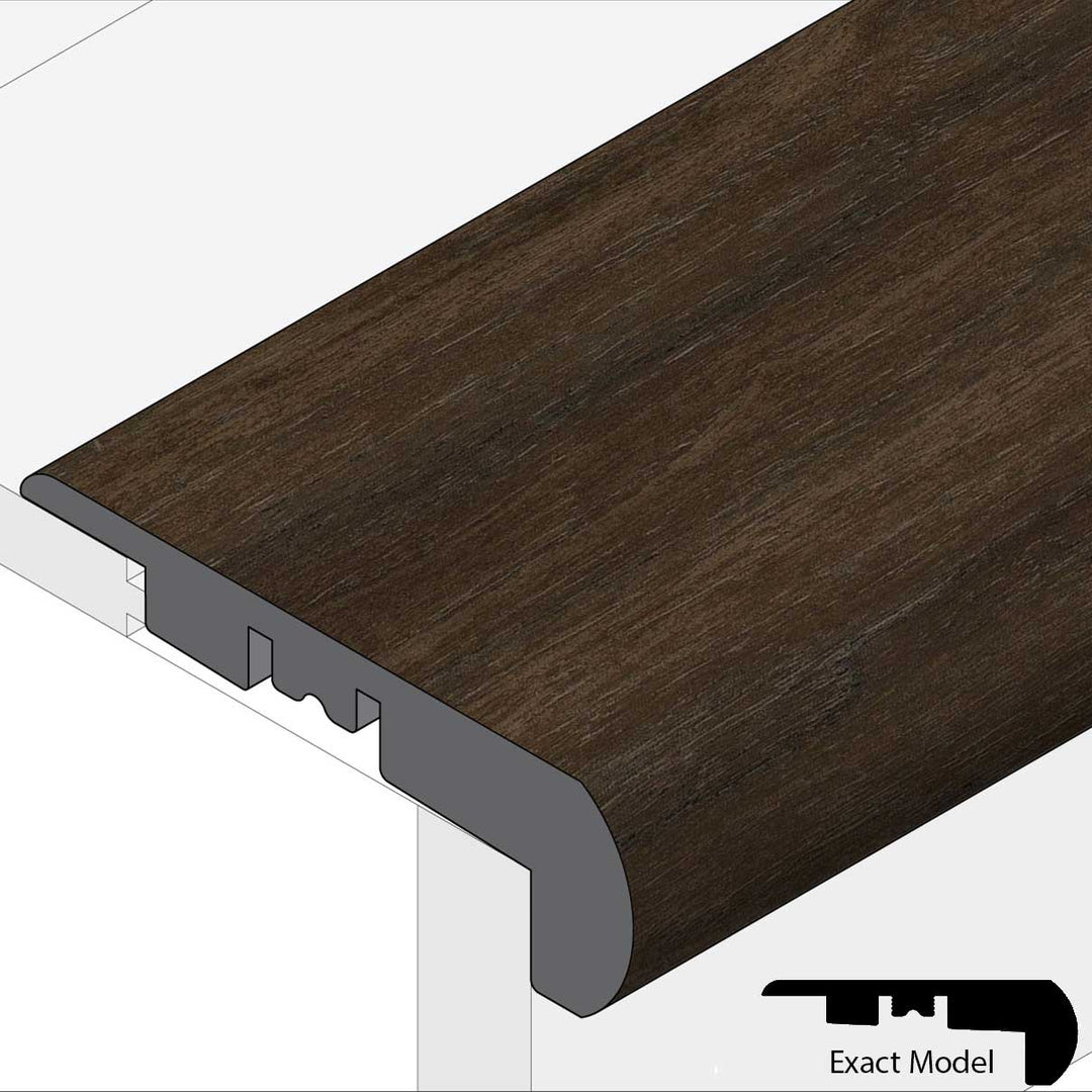 Allure Buckeye Black Walnut Overlap Rounded Stair Nose
