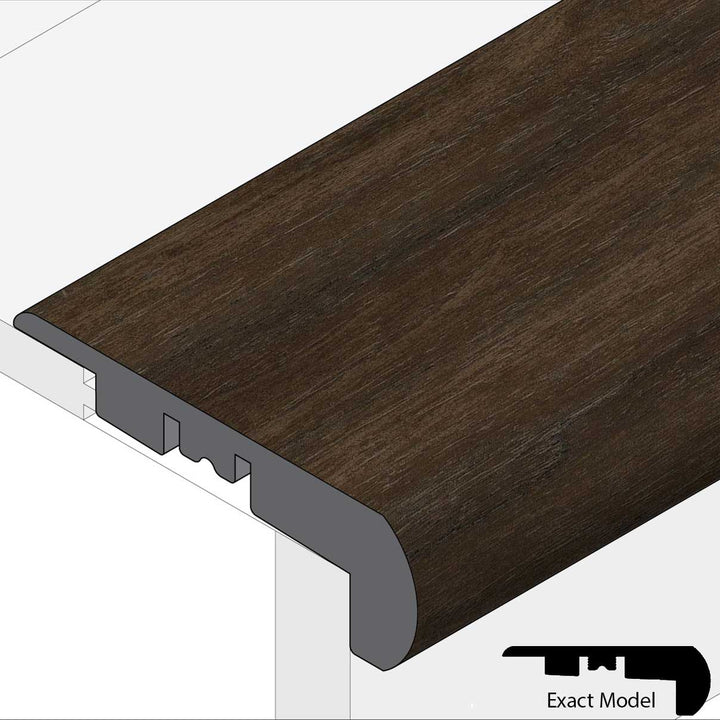 Allure Buckeye Black Walnut Overlap Rounded Stair Nose