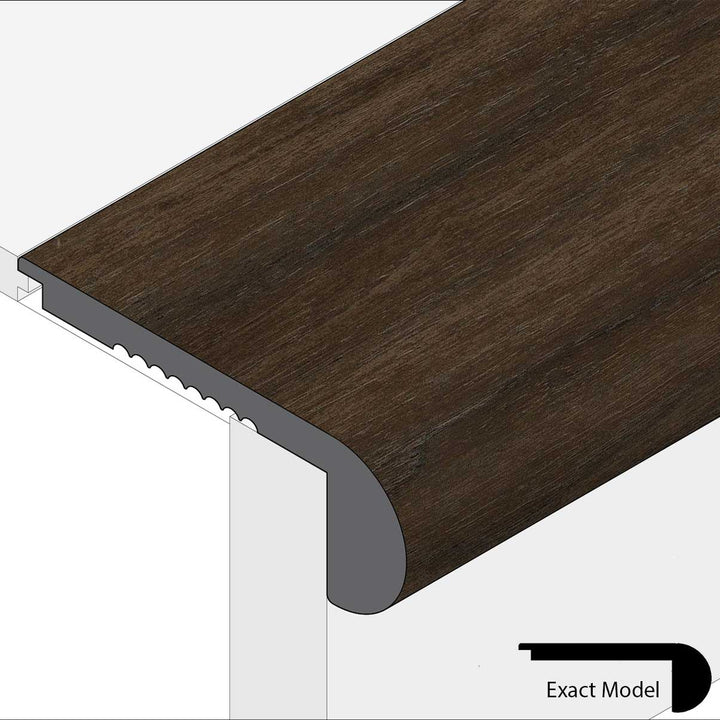 Allure Buckeye Black Walnut Flush Rounded Stair Nose