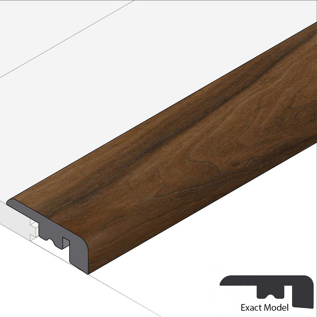 Allure Marble Cake Mahogany Square Nose Molding