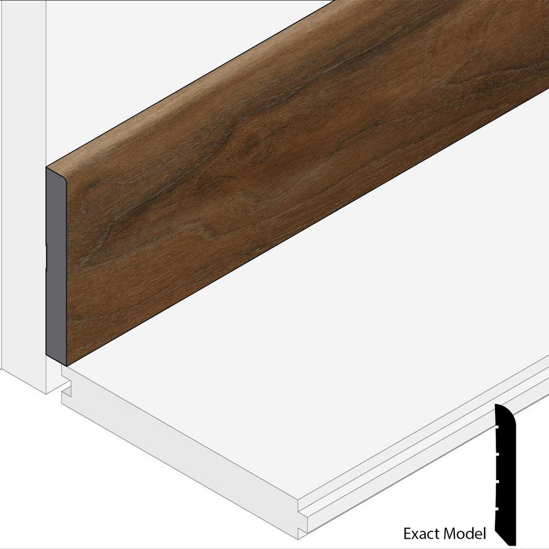 Allure Marble Cake Mahogany Wall Base Molding