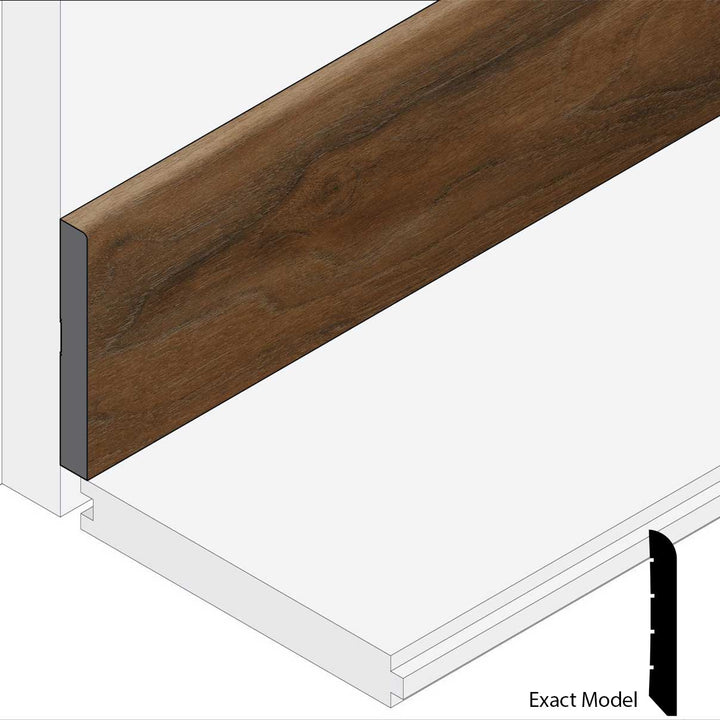 Allure Marble Cake Mahogany Wall Base Molding