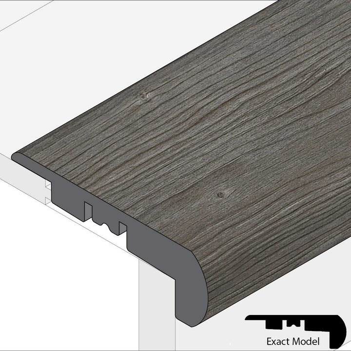 Allure Blueberry Pecan Pine Overlap Rounded Stair Nose