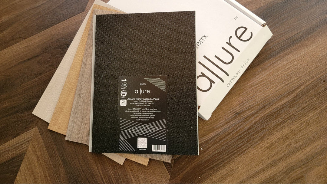 Luxury vinyl flooring sample kit with box for Allure