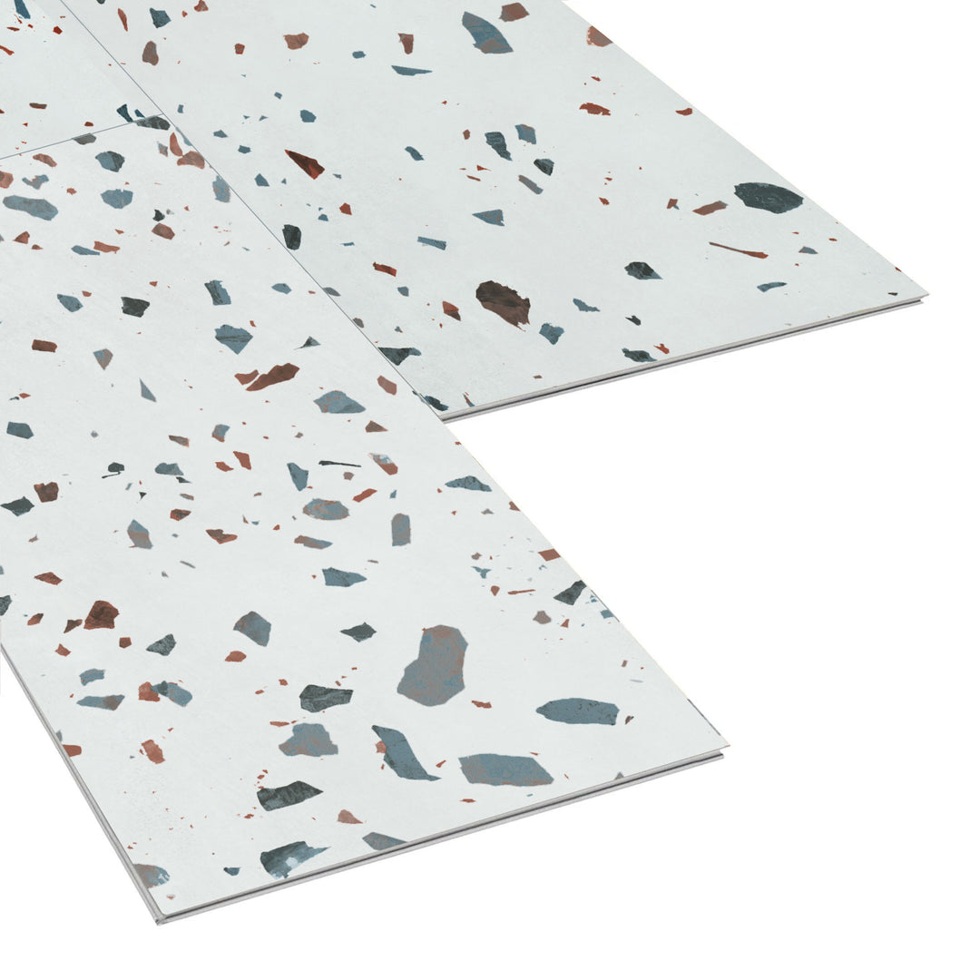 Allure Ultima Earl Grey Terrazzo Look 22mil Rigid Core Vinyl Tile Flooring