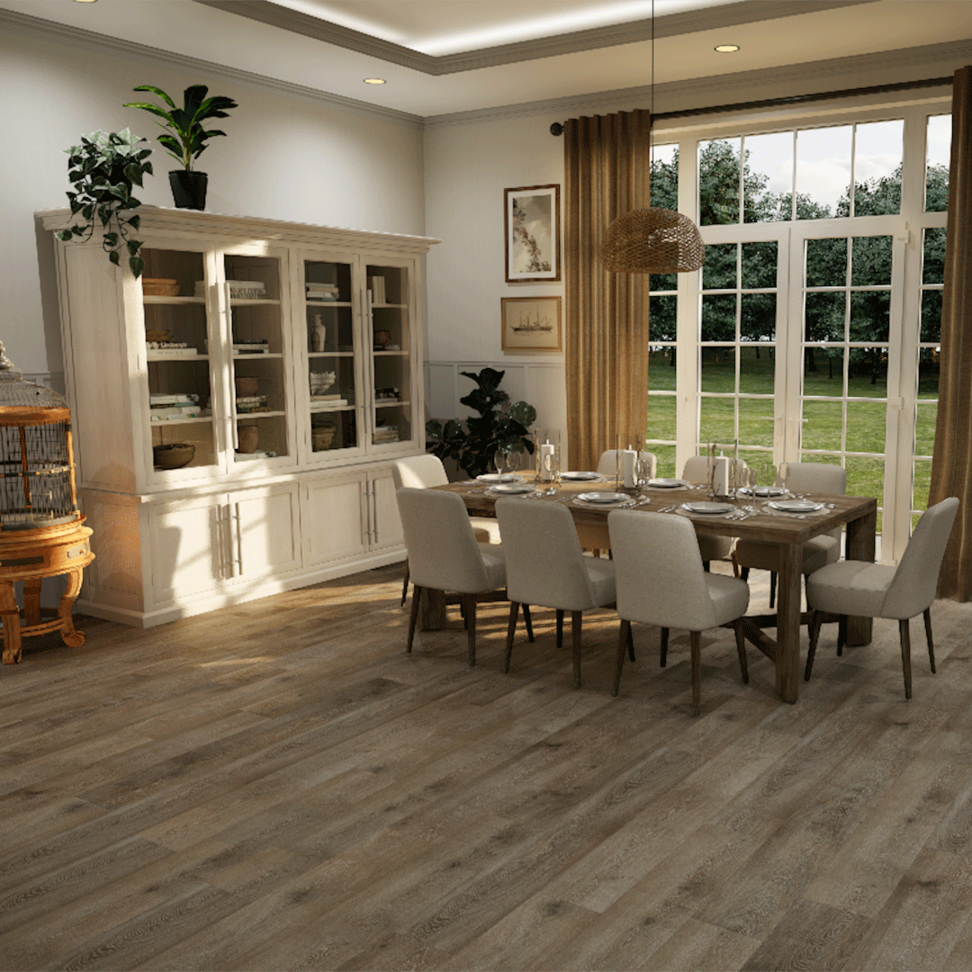 Metroflor Eggplant Deja New Attraxion Magnetic Vinyl Plank dining room install