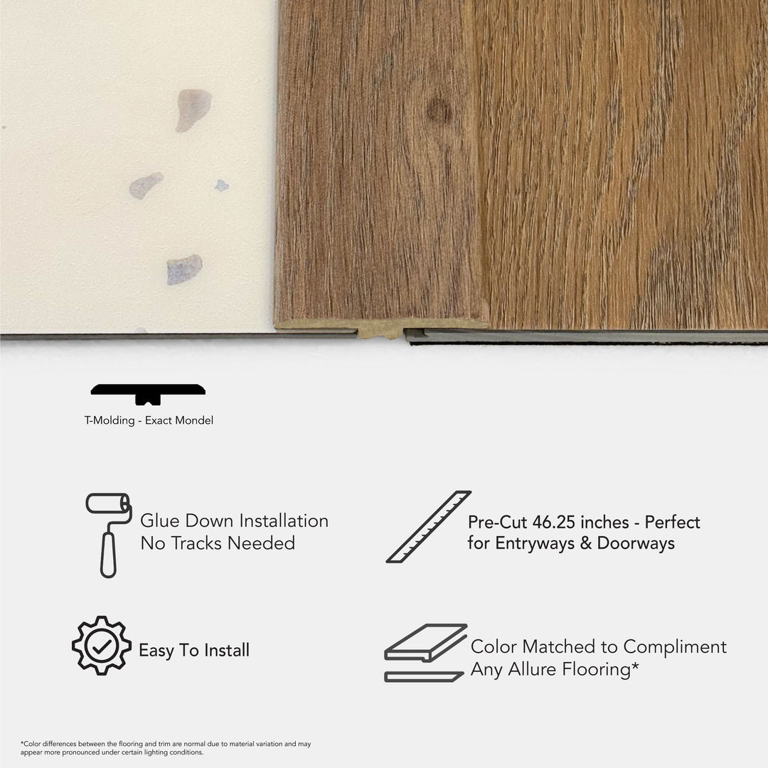 Allure Butterscotch Birch 46 inch T-Molding Transition