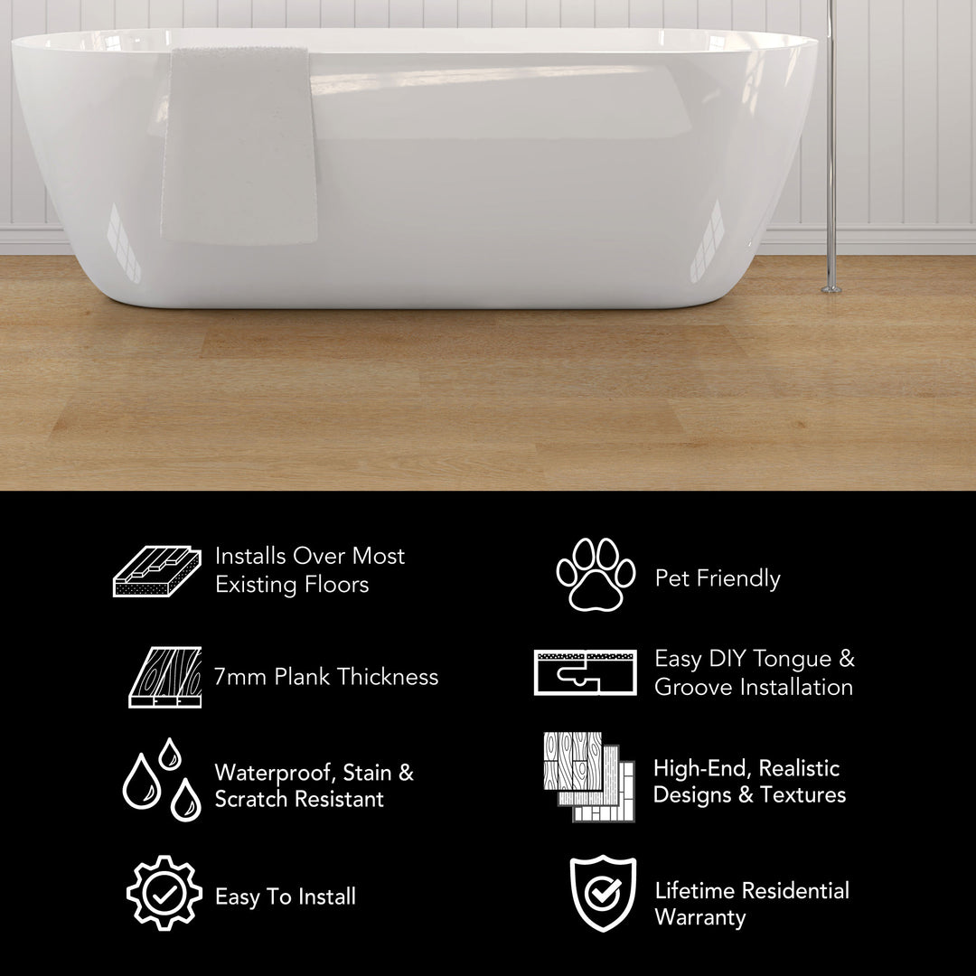 Allure Honey Butter Oak XL Rigid Core 22mil Luxury Vinyl Plank Flooring