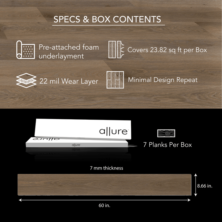 Allure Vanilla Latte Oak XL Rigid Core 22mil Luxury Vinyl Plank Flooring