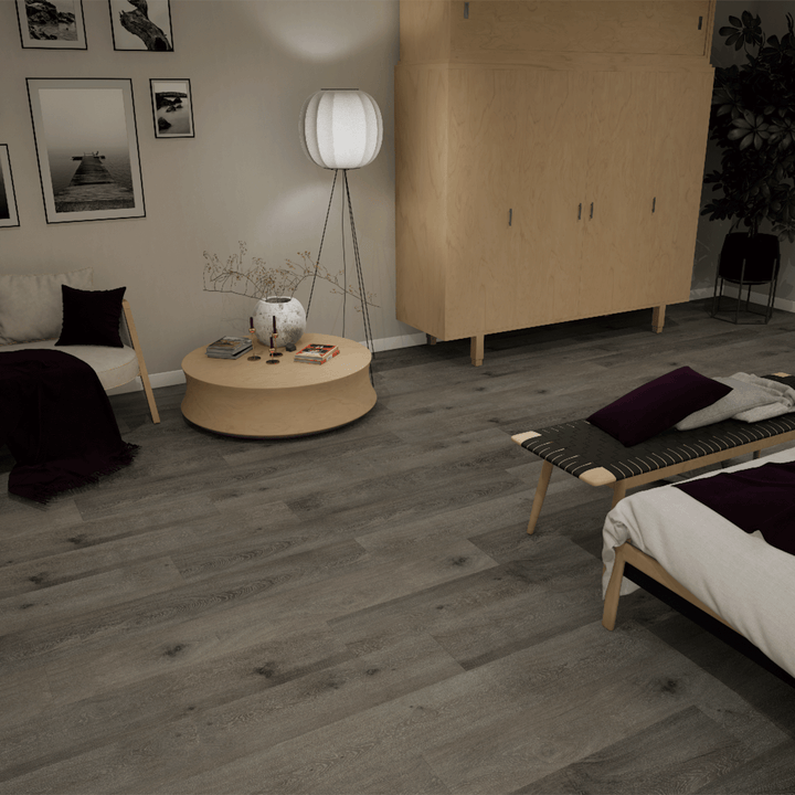 Metroflor Flint Deja New Attraxion Magnetic Vinyl Plank bedroom install