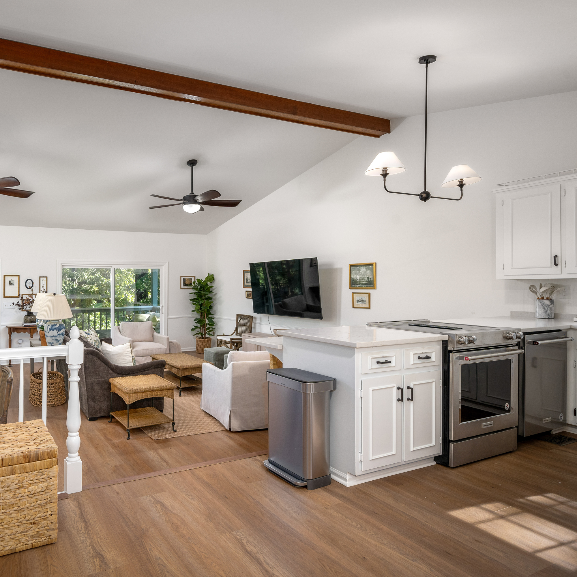 Allure Gingermisu Maple ISOCORE vinyl flooring installed in a open kitchen area