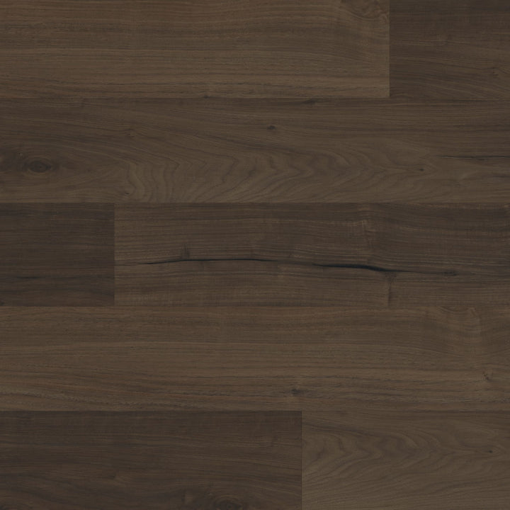 Allure Burnt Butter Walnut wide vinyl plank flooring installed and viewed from above