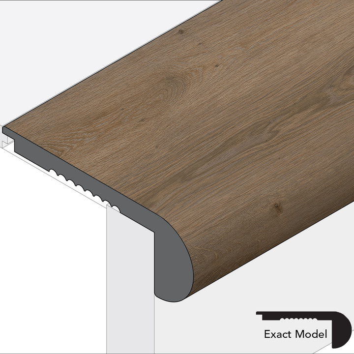 Allure Vanilla Latte Oak Flush Rounded Stair Nose