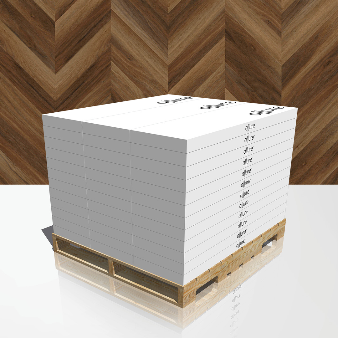 Allure Marble Cake Mahogany Chevron 12 Mil Rigid Core Luxury Vinyl Flooring