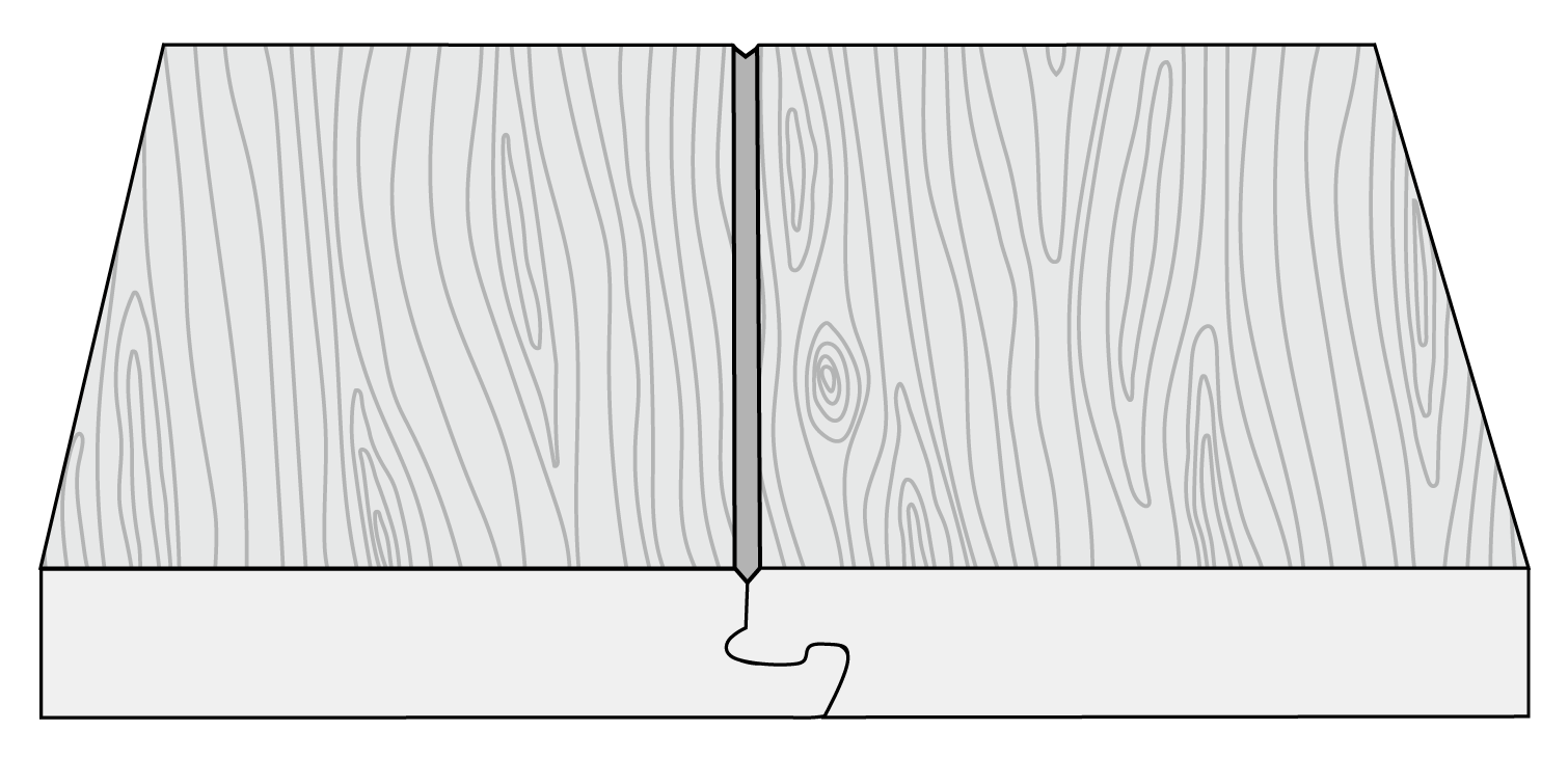 A graphic showing a microbevel edge LVP