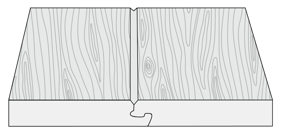 A graphic showing a painted bevel edged LVP
