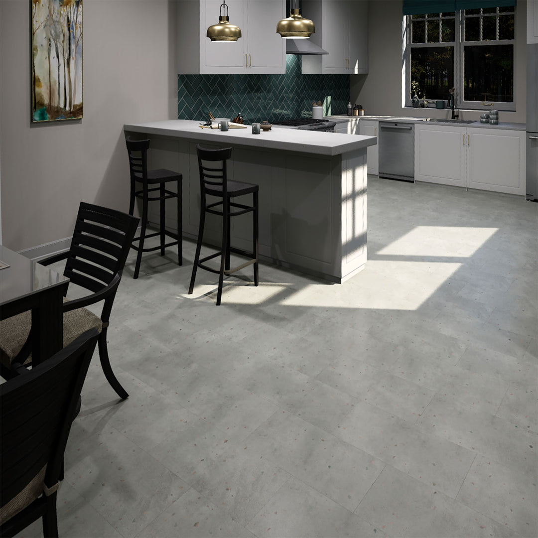 Allure Perfect Comfit Terrazzo ISOCORE vinyl flooring installed in a room scene rendering