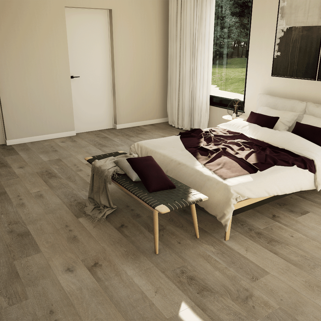 Metroflor Pumice Washed Deja New Attraxion Magnetic Vinyl Plank livingroom install