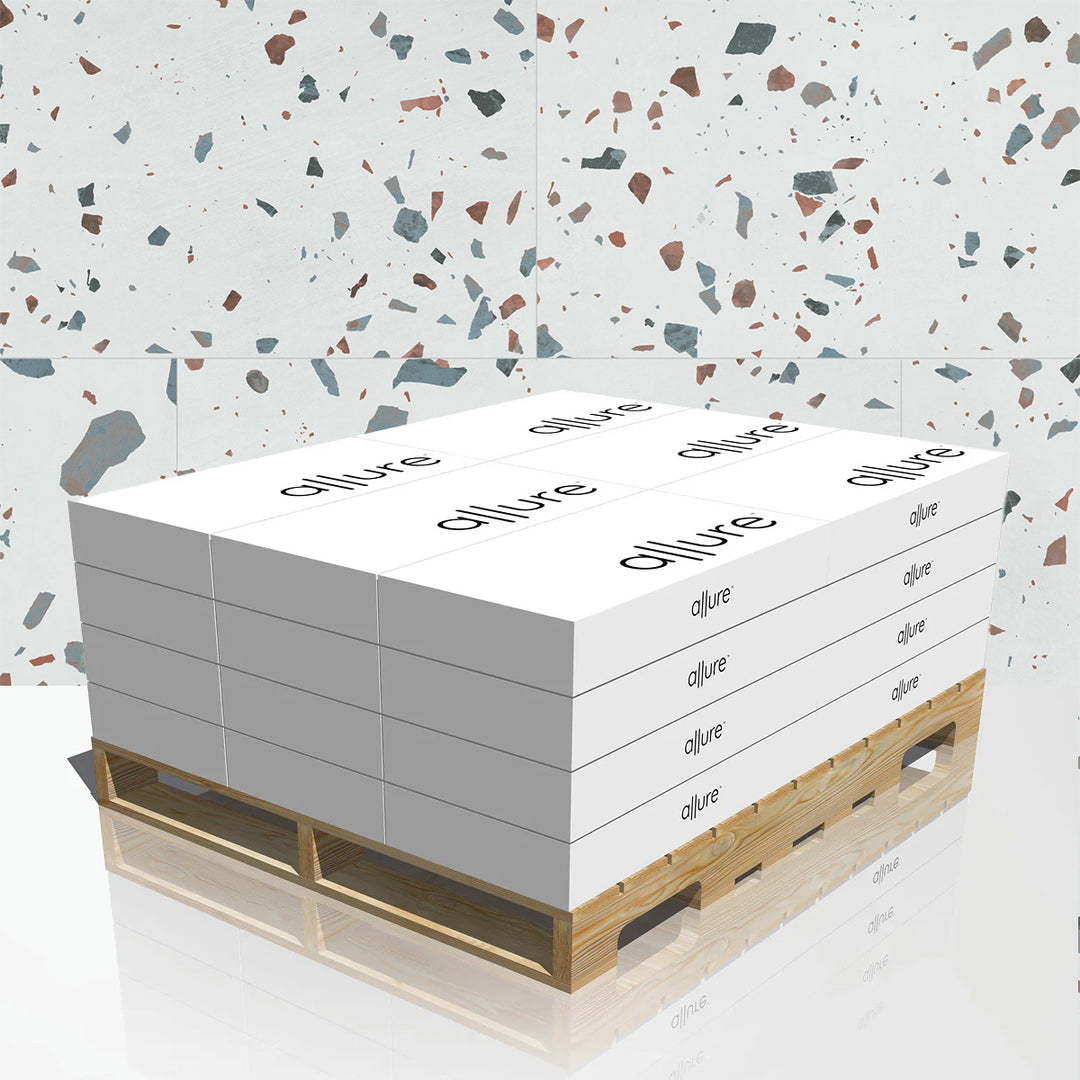 Allure Ultima Earl Grey Terrazzo Look 12mil Rigid Core Vinyl Tile Flooring