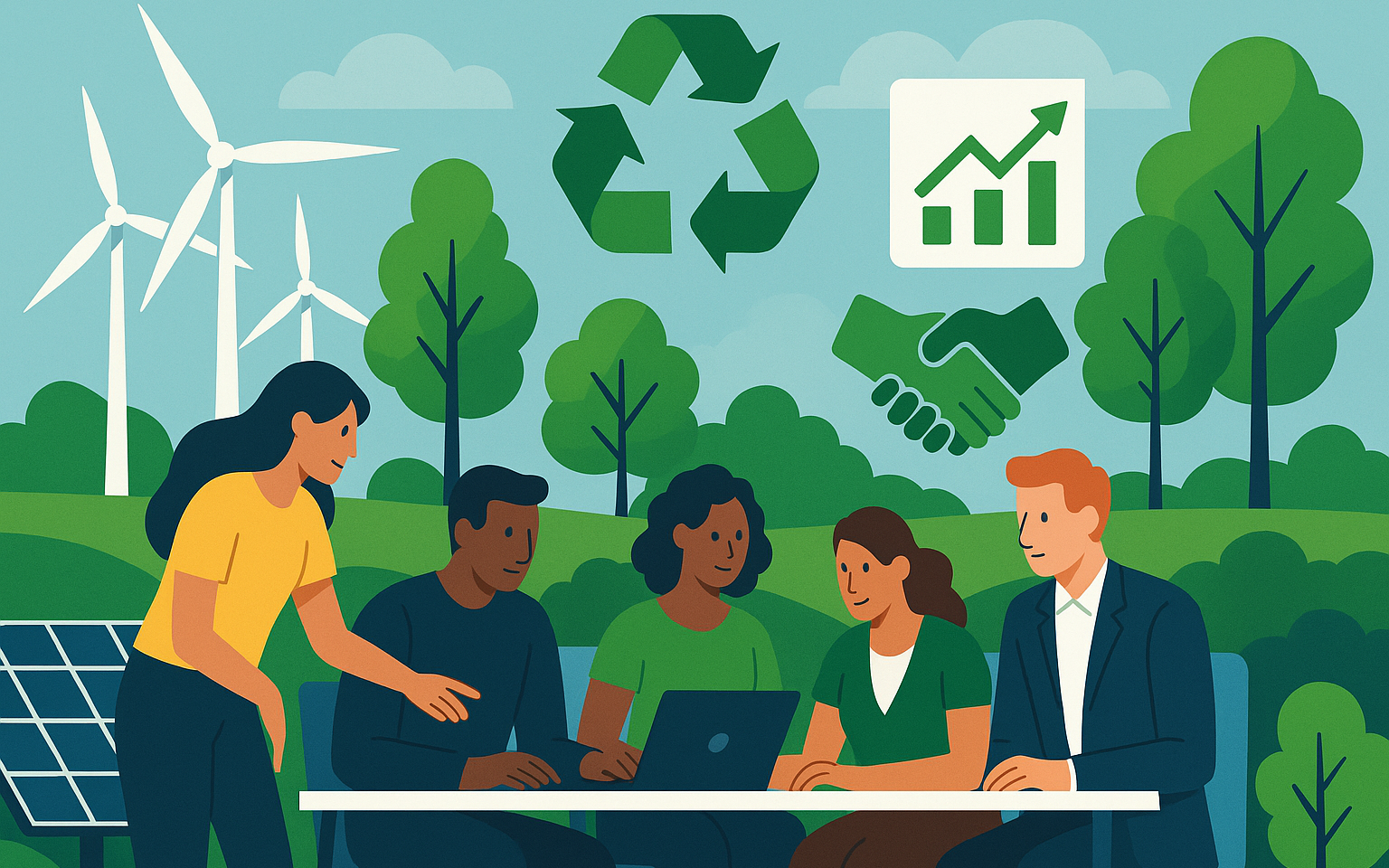 An image that shows environmental and social governance theme, but has no text