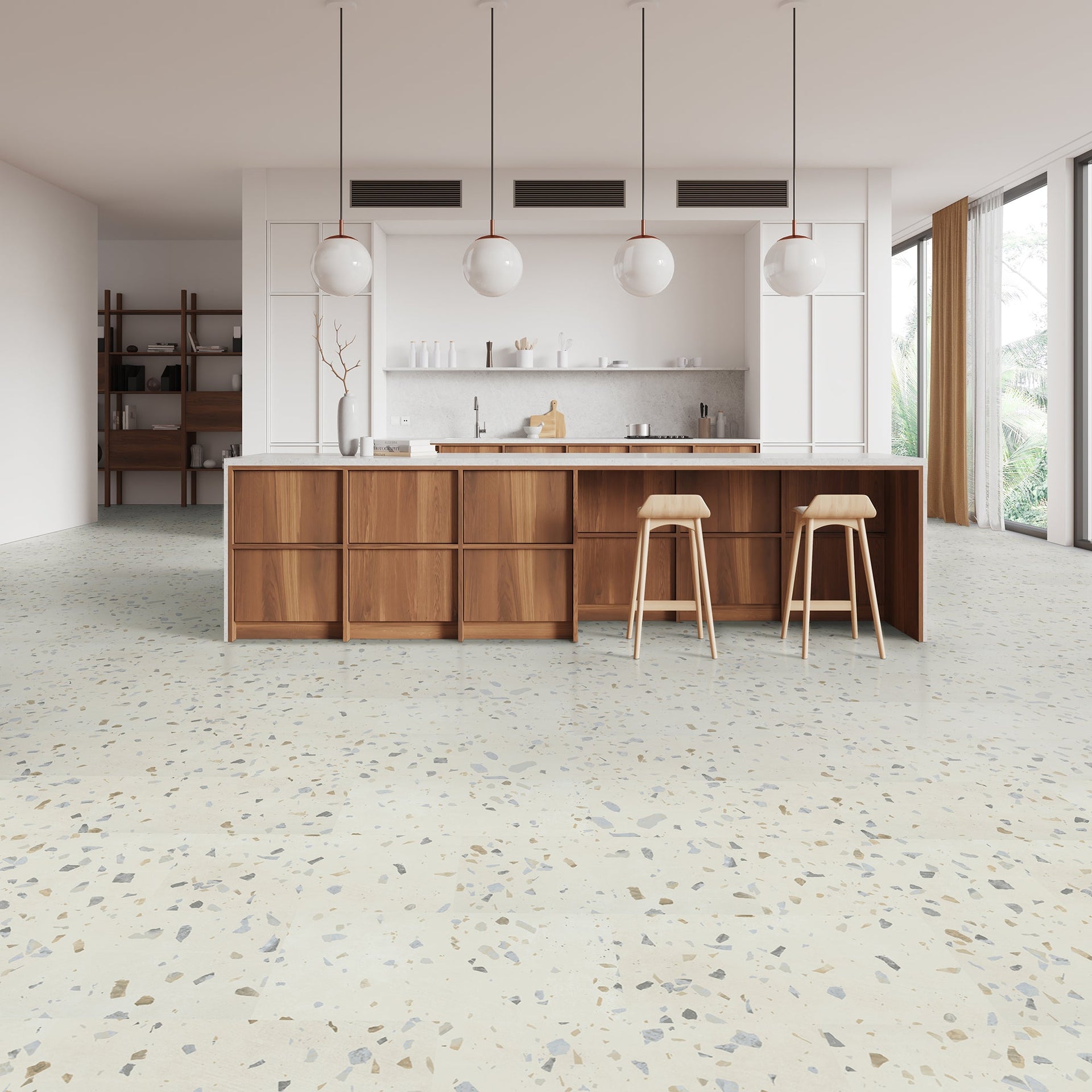 Shop Terrazzo Vinyl Tiles - Allure Click Lock Terrazzo Tile Flooring ...