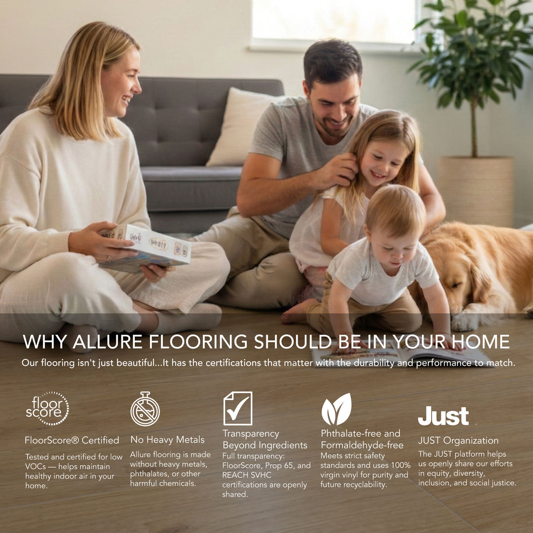 Allure Natural Oak Cinnamon 22mil Click Lock Luxury Vinyl Plank Flooring