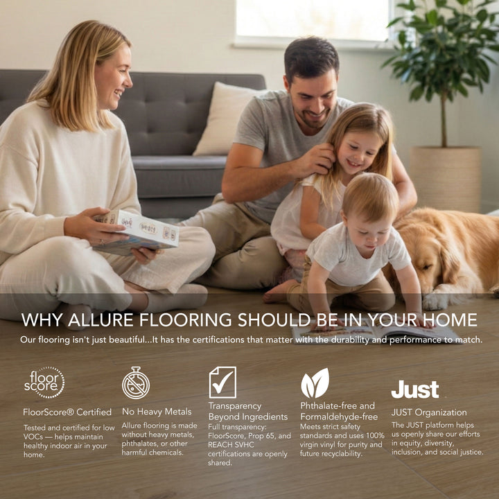 Allure Natural Oak Cinnamon 22mil Click Lock Luxury Vinyl Plank Flooring