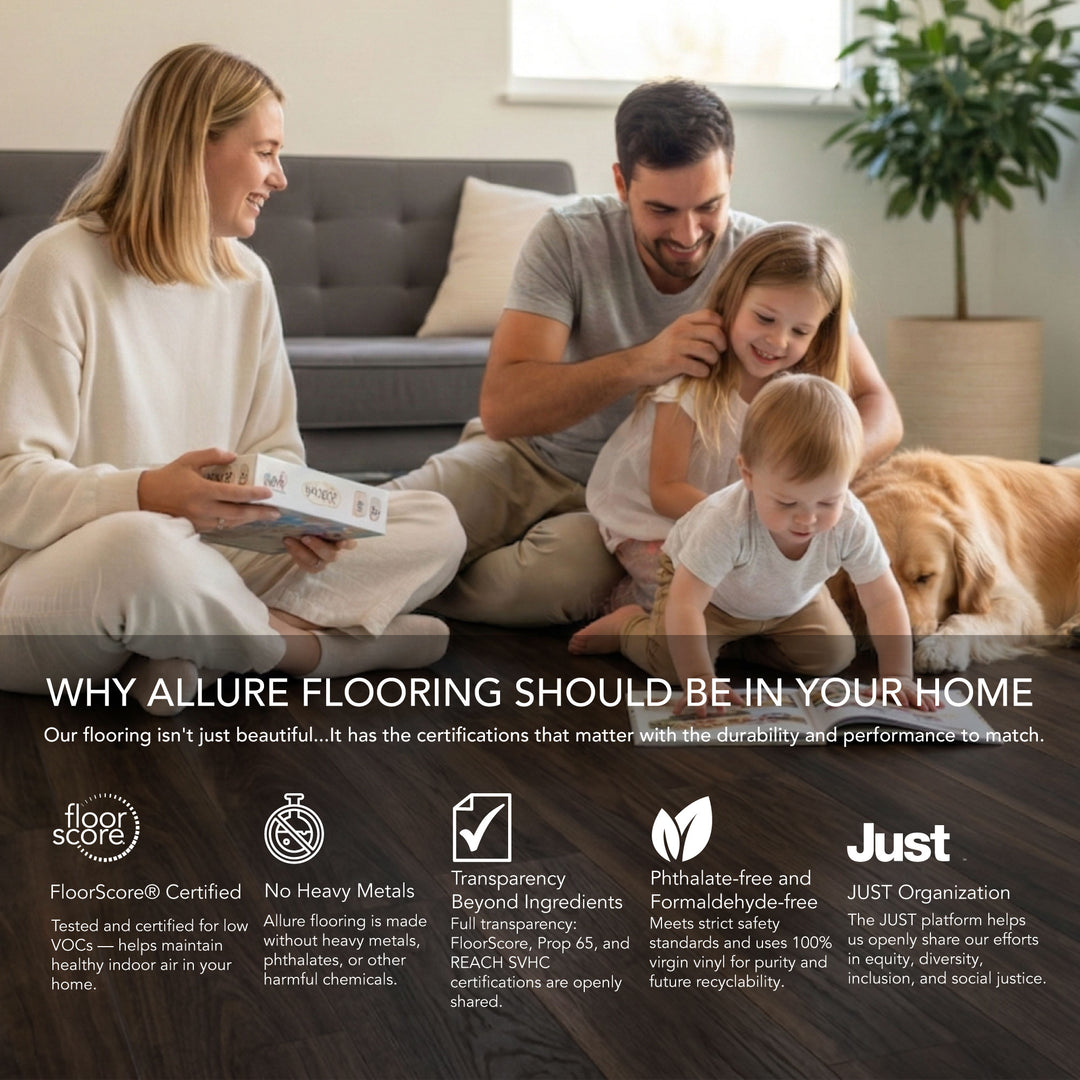 Allure Buckeye Black Walnut Extra Long 12 Mil Rigid Core Luxury Vinyl Plank Flooring