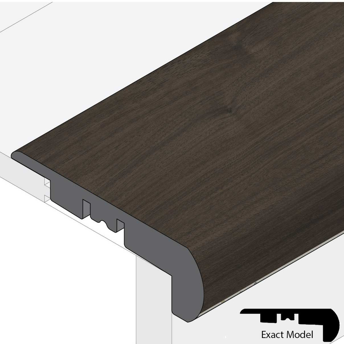 Allure Burnt Butter Walnut Overlap Rounded Stair Nose – Allure Flooring