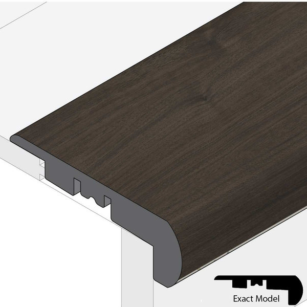 Allure Burnt Butter Walnut Overlap Rounded Stair Nose