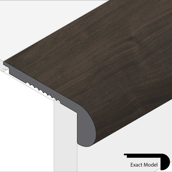 Allure Burnt Butter Walnut Flush Rounded Stair Nose