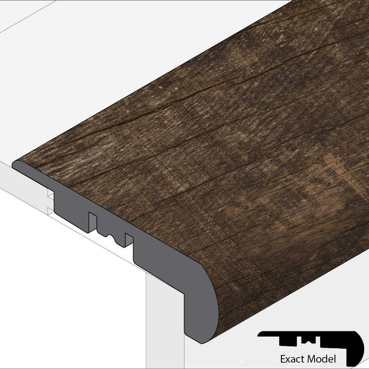 Allure Caffe Mocha Mahogany Overlap Rounded Stair Nose