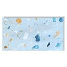 Terrazzo vinyl flooring sample in Blue Agave color by Allure