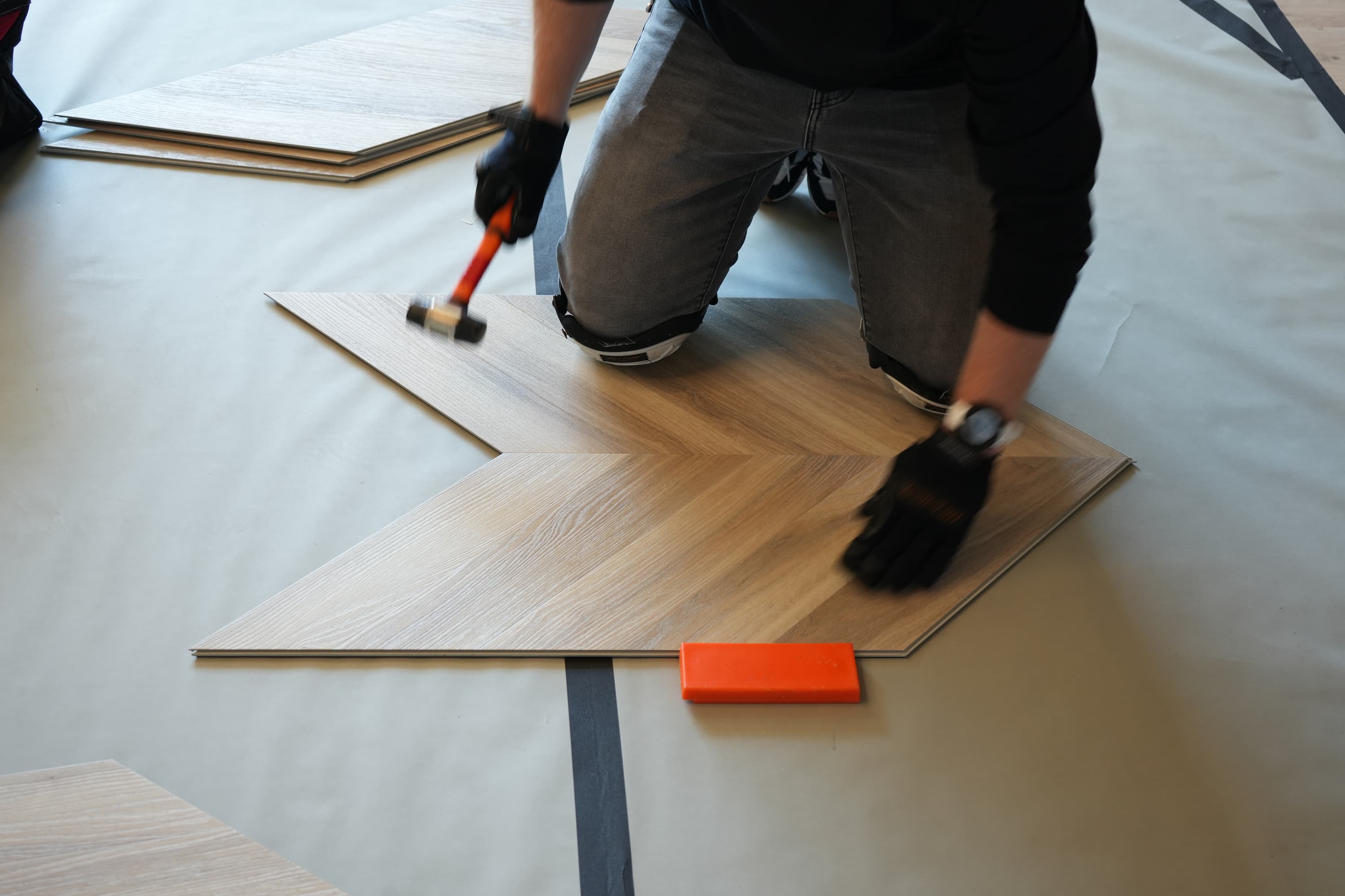 Allure Chevron Flooring installer