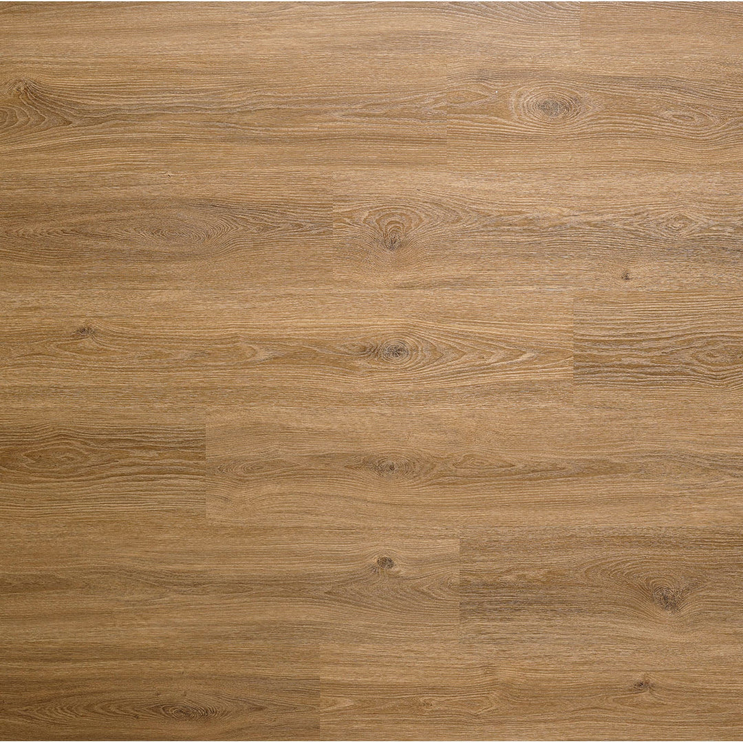 Close-up of installed planks of Contemporary Oak Mocha LVP by Allure