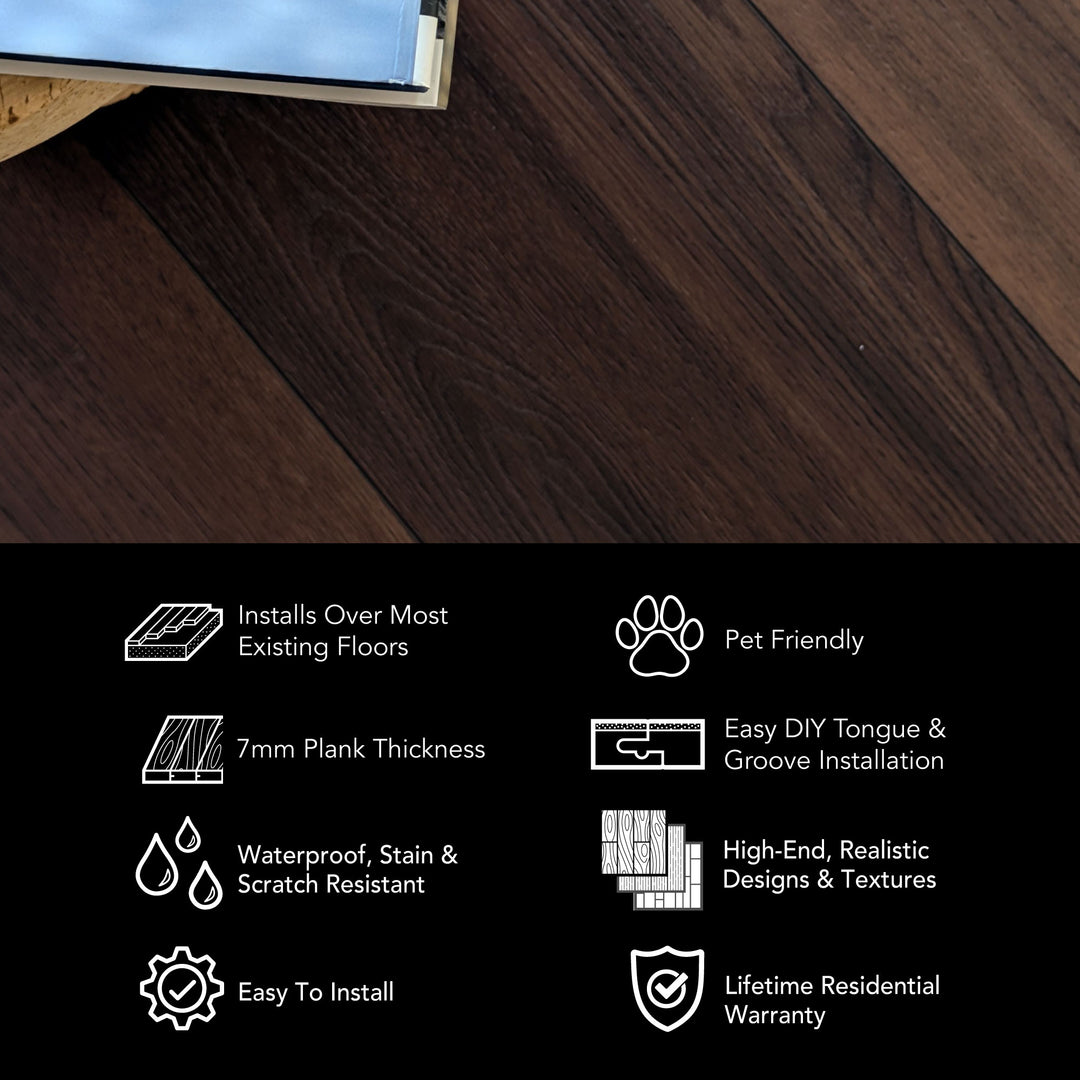 Allure Rum Cake Oak Rigid Core 22 Mil Luxury Vinyl Plank Flooring