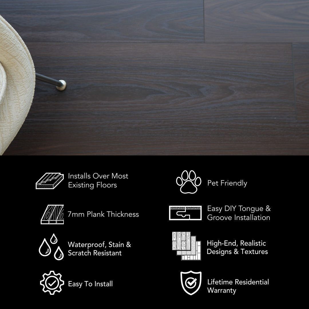 Allure Velvet Mocha Walnut 22mil XL Wide Plank Luxury Vinyl Flooring