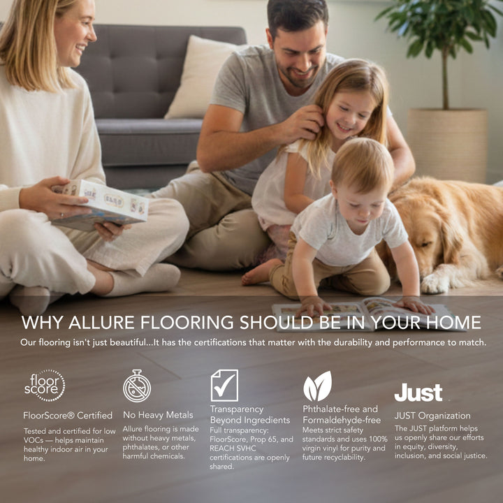 Allure Chess Pie Hickory Rigid Core 22 Mil Luxury Vinyl Plank Flooring