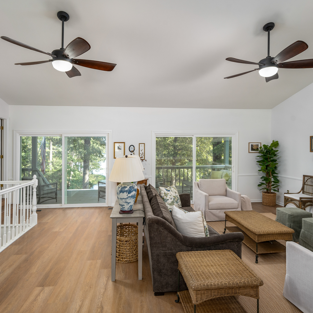 Allure Gingermisu Maple ISOCORE vinyl flooring installed in a living room 