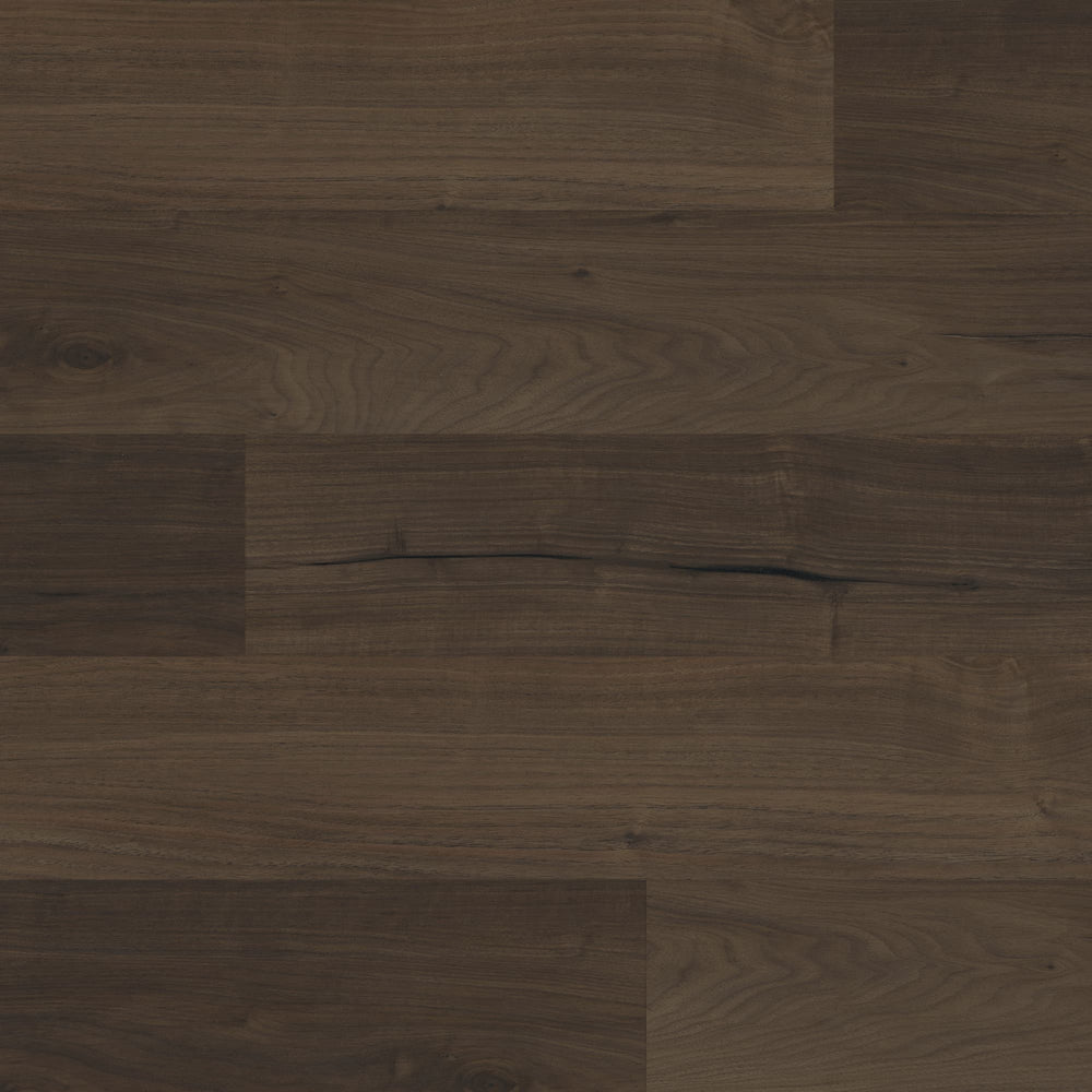 Allure Burnt Butter Walnut wide vinyl plank flooring installed and viewed from above