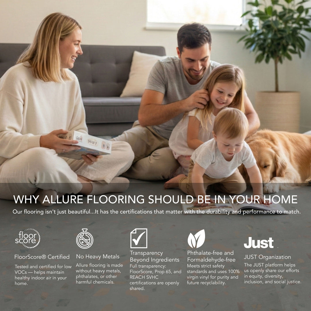 Allure Ultima Comfit Terrazzo Look 22mil Rigid Core Luxury Vinyl Tile Flooring