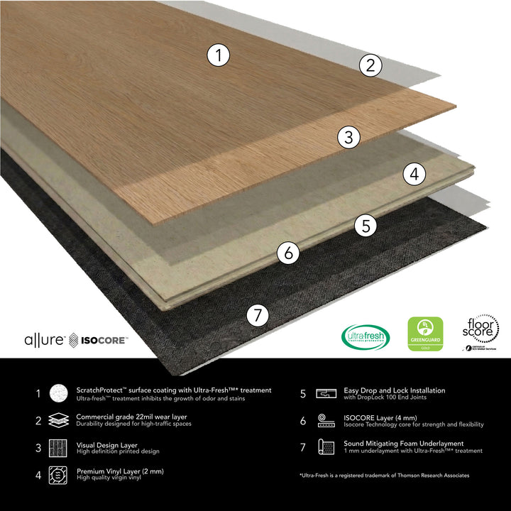 Allure Honey Butter Oak 22mil XL Wide Plank Luxury Vinyl Flooring