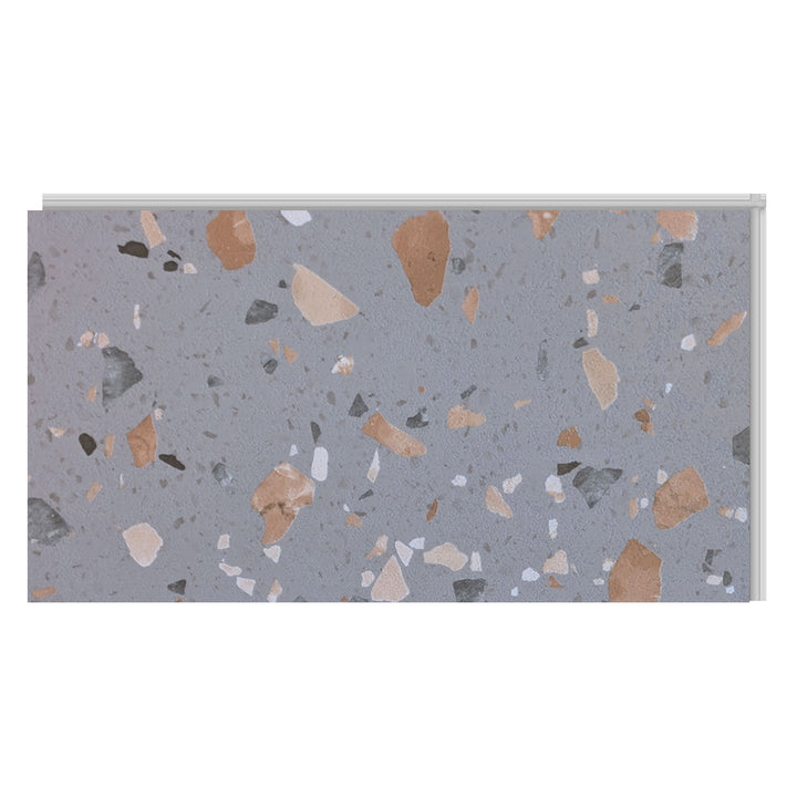 Allure Peach Pebble Terrazzo Vinyl Tile Sample on white background