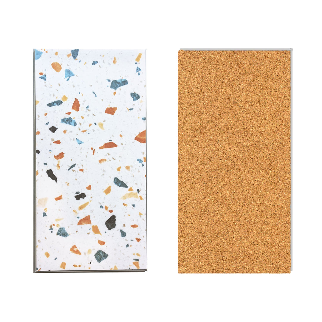 Front and back view of Allure Ultima Honeydew LVT tiles