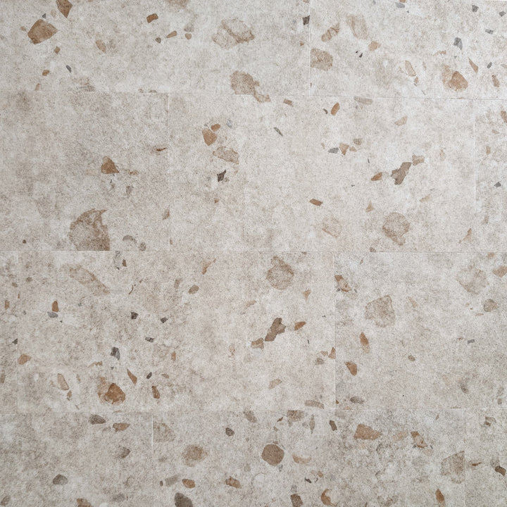 Allure Casava Concrete Terrazzo LVT flooring viewed from above