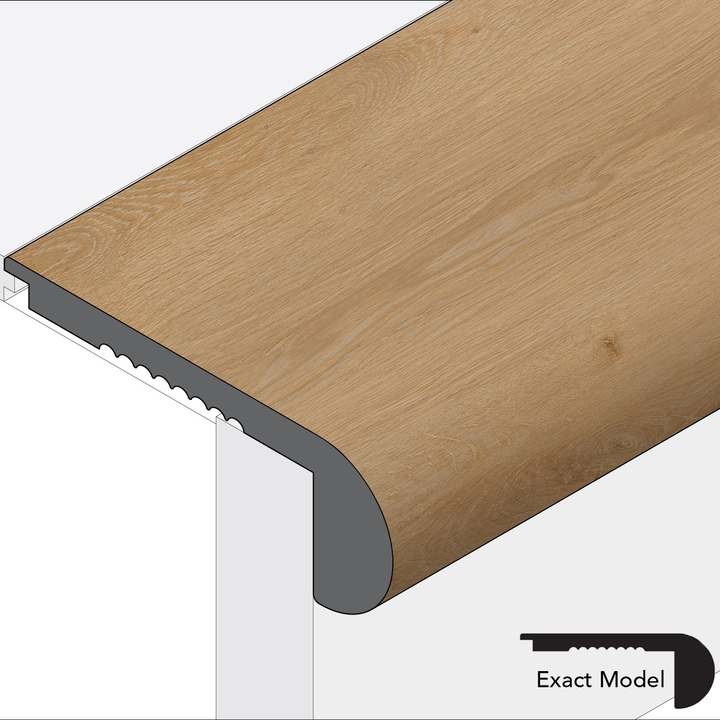 Allure Honey Butter Oak Flush Rounded Stair Nose