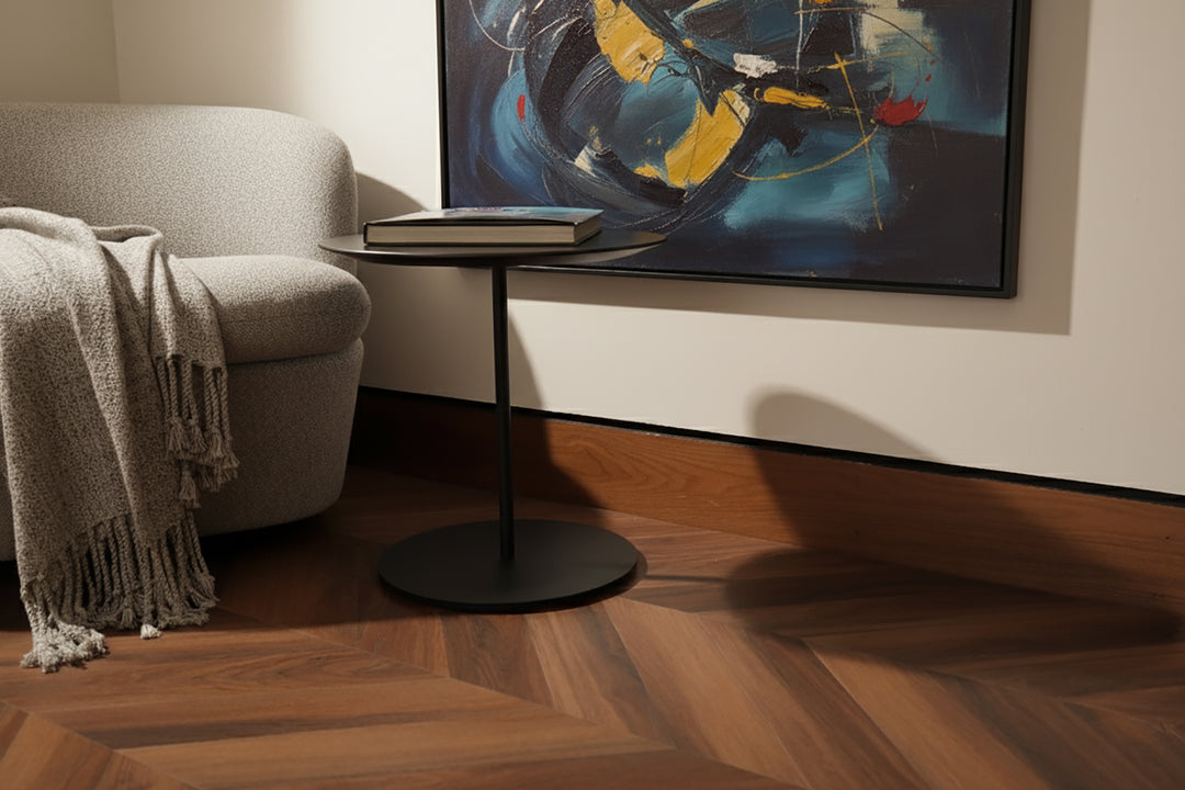 Allure Marble Cake Mahogany Chevron 22 mil Rigid Core Luxury Vinyl Flooring
