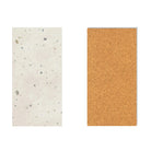 perfect parfait terrazzo front and back view with cork on a white background.