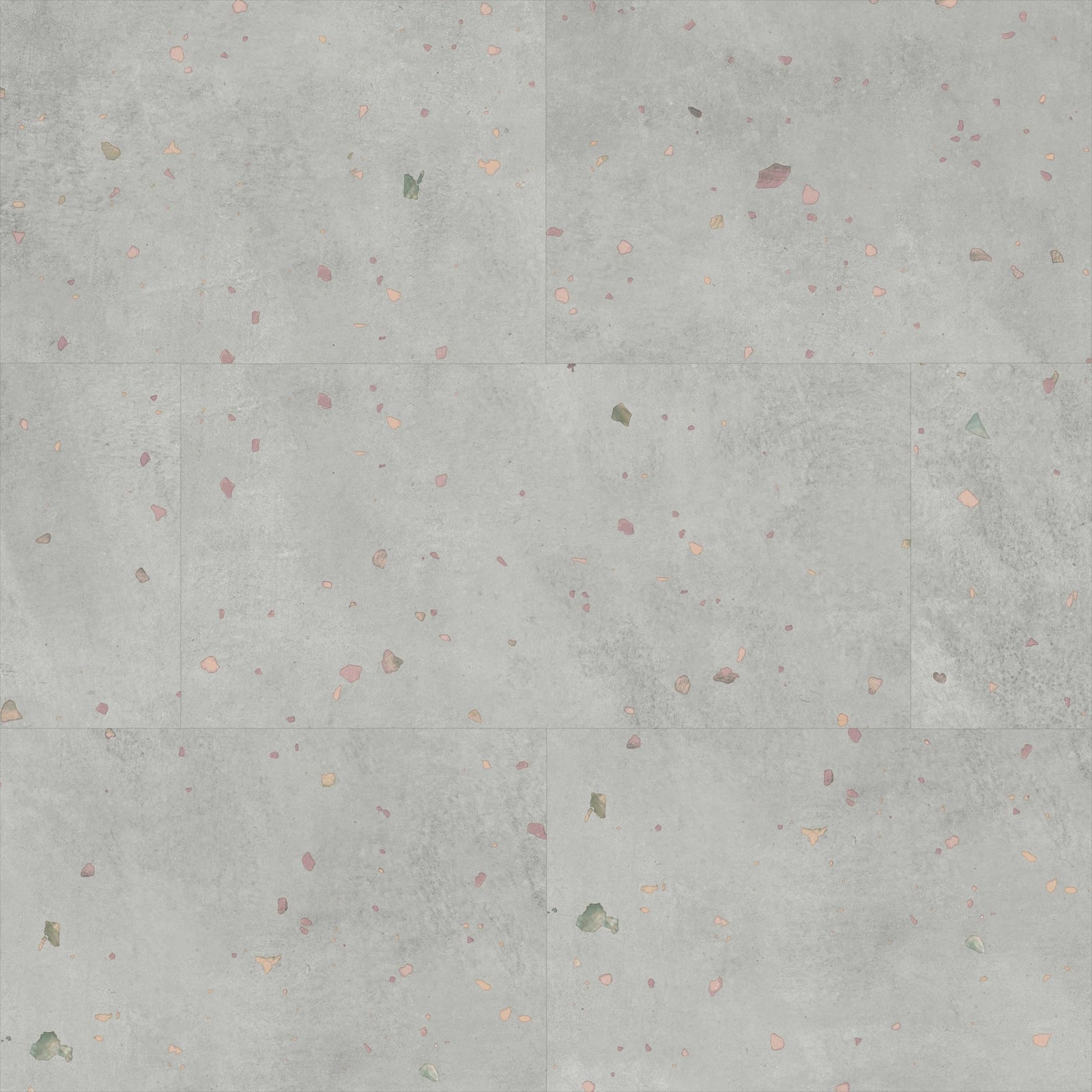Allure Perfect Comfit Terrazzo tile flooring installed and viewed from above